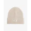 Vuori Womens Natural Heather Label Ribbed Knitted Bean In Neutral