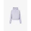 Vuori Womens Lavender Mist Restore Half-zip Relaxed-fit Cotton-blend Hoody In Blue
