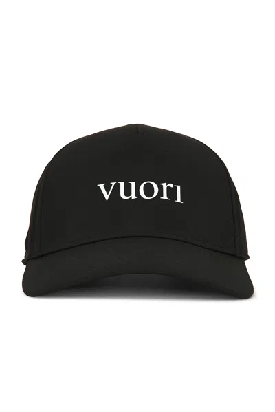 Vuori Wordmark Water Tech Hat In Black
