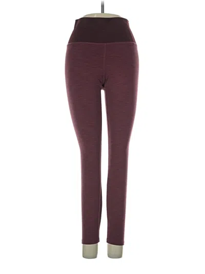 Pre-owned Vuori Yoga Pants In Burgundy
