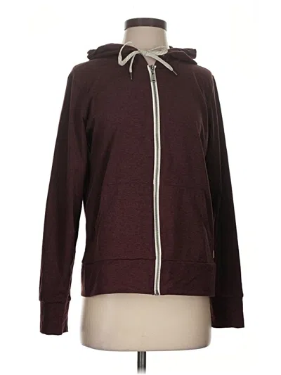 Pre-owned Vuori Zip Up Hoodie In Burgundy