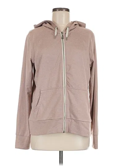 Pre-owned Vuori Zip Up Hoodie In Tan