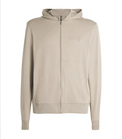 Vuori Zip-up Ponto Hoodie In Neutral