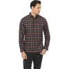Vustra Ascent Plaid Light Flannel Shirt In Grey