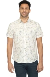 Vustra Men's Blue / White Dawn Blooms Print In White