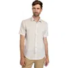 Vustra Linen Short Sleeve Shirt In Beige