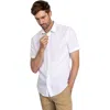 Vustra Linen Short Sleeve Shirt In White