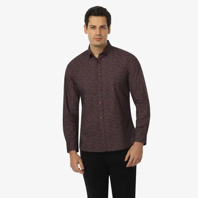 Vustra Men's Black / White Prairie Bloom Print Button-down Shirt In Black/white