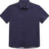 Vustra Men's Blue / Black Nightfall Button-down Shirt In Blue