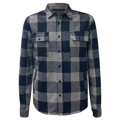Vustra Men's Blue / White Denali Dawn Overshirt In Blue/white