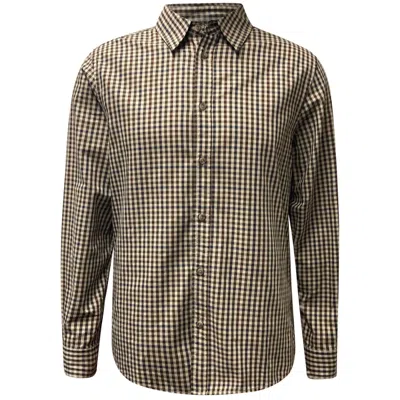 Vustra Men's Green / Brown Mammoth Woods Plaid Button-down Shirt In Green/brown