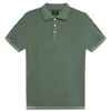 Vustra Textured Knit Polo In Green