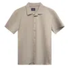 Vustra Men's Grey Everyday Camp Collar Waffle Knit Shirt In Gray