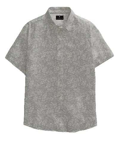 Vustra Men's Leopard & Toucan Grey Button-down Shirt In Gray