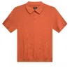 Vustra Men's Orange Gingersnap Luxe Knit Polo In Orange