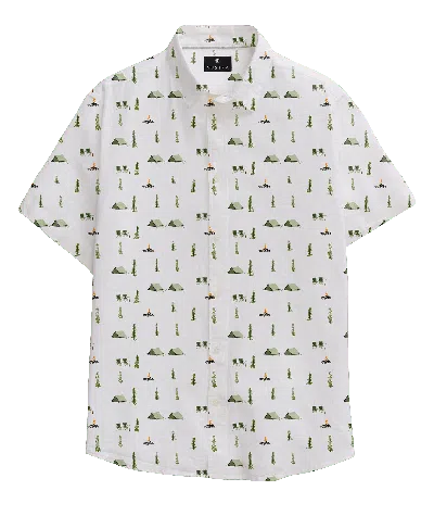 Vustra Men's Wilderness Explorer Short-sleeve Button-down Shirt In Multi
