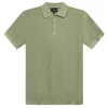 Vustra Men's Willow Green Textured Knit Polo In Green