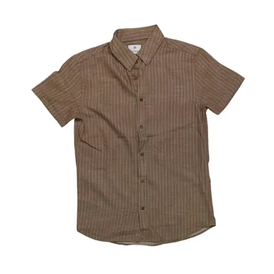 VUSTRA MEN'S WILLOW SHORT SLEEVE SHIRT IN BROWN