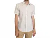 Vustra Sandcastle Short Sleeve Shirt In Beige In White