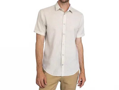 Vustra Sandcastle Short Sleeve Shirt In Beige In White