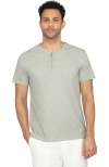 Vustra Short Sleeve Henley In Grey