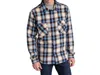 Vustra Soft Plaid Overshirt In Navy/white/mustard In Multi