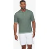 Vustra Textured Knit Polo In Green