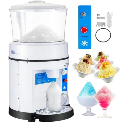 Vvor 110v Commercial Ice Shaver Crusher 1100lbs/h With 17.6 Lbs Hopper, 350w Tabletop Electric Snow Cone 