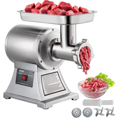 Vvor 250 Kg/h Electric Meat Mincer And Grinder For Commercial Kitchens - Food Processor And Sausage Maker In Silver