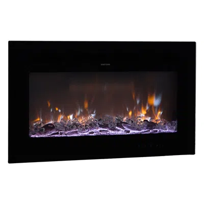 Vvor 42 Inch Electric Fireplace, Wall Mounted Recessed Fire Place With Remote Control, Timer, 1500w, Adj. In Multi