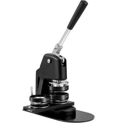 Vvor Button Maker Machine, Multiple Sizes 1.25+2.25 Inch Badge Punch Press Kit, Children Diy Gifts Pin Ma In Black