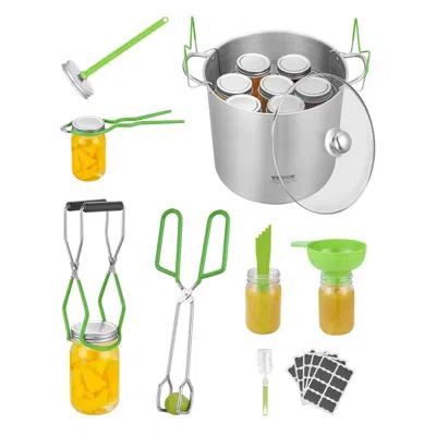 Vvor Canning Supplies Starter Kit, 9 Pieces Stainless Steel Water Bath Canning Kit For Beginners, Canning