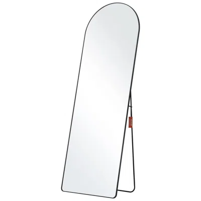 Vvor Curved Tall Mirror, 65'' X 22'', Spacious Standalone Or Wall Mount Reflective Surface With Aluminum 