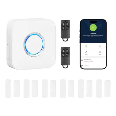 Vvor Door Chime, Dc 12v, Wireless Door Open Contact Sensor Alarm Chime With 656 Ft Range, Remote Control  In Multi