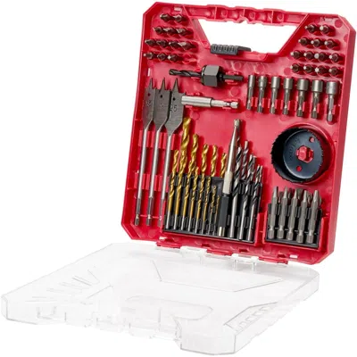 Vvor Drill Bit Set 70 Pcs Screwdriver Bit Set With Carrying Case Multi-purpose In Red