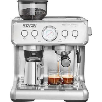 Vvor Espresso Machine With Grinder, 15 Bar Semi-automatic Espresso Coffee Maker With Milk Frother Steam W