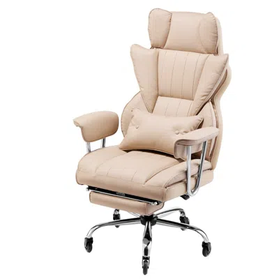 Vvor Executive Office Chair With Footrest, 400lb Capacity Office Chair With Lumbar Pillow & Removable Arm