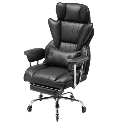 Vvor Executive Office Chair With Footrest, 400lb Capacity Office Chair With Lumbar Pillow & Removable Arm