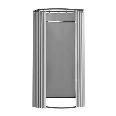 Vvor Fitting Room, Dressing Room With Thick Polyester Curtains, Privacy Space With Shading Curtain And A  In Gray
