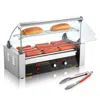 Vvor Hot Dog Roller 5 Rollers 12 Hot Dogs Capacity, 750w Stainless Sausage Grill Cooker Machine With Dual In Silver