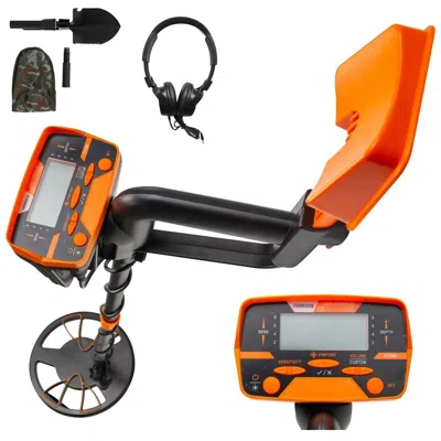 Vvor Metal Detector Waterproof Disc Metal Detectors Underwater Underground High Accuracy Lcd Display Meta In Black