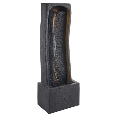 Vvor Outdoor Water Fountain, 38.58 In Height Fountain & Waterfall, 1-tier Floor Standing Rock Base Style  In Multi