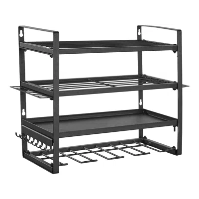 Vvor Power Tool Organizer Wall Mount, 4-layer Storage Rack With 4 Drill Holders, Tools Holder And Storage