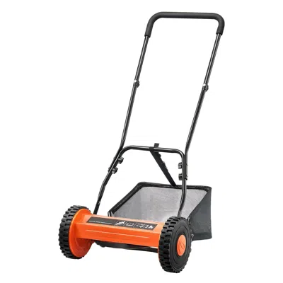 Vvor Push Reel Lawn Mower 16 Inch, 5 Blades Manual Push Mower No Motor, 0.6-1.75 In Adjustable Cutting He In Orange
