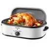 Vvor Roaster Oven, 18qt Electric Roaster Oven, 150-450°f Adjustable Temperature Electric Roasting Pan, Mu In White
