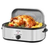 Vvor Roaster Oven, 20qt Electric Roasting Pan, 150-450°f Adjustable Temperature Fast-cooking Turkey Roast In Gray