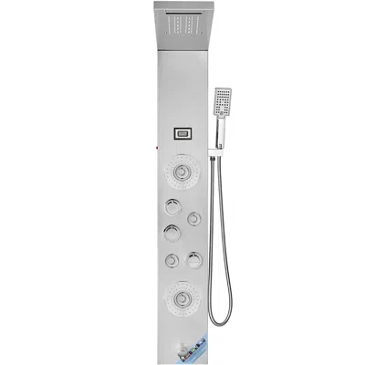 Vvor Shower Panel System, 6 Shower Modes, Led & Display Shower Panel Tower, Rainfall, Waterfall, 4 Body M In White