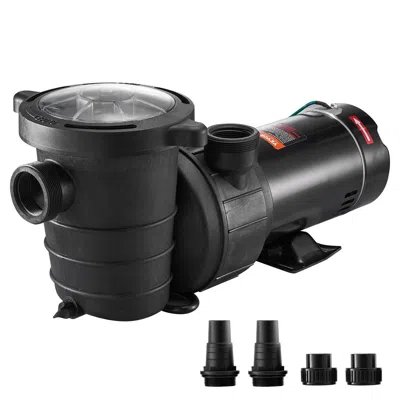 Vvor Swimming Pool Pump 1.5hp 115v 1100w, Single Speed Pumps For Above Ground, Powerful Pool Pumps With S In Black