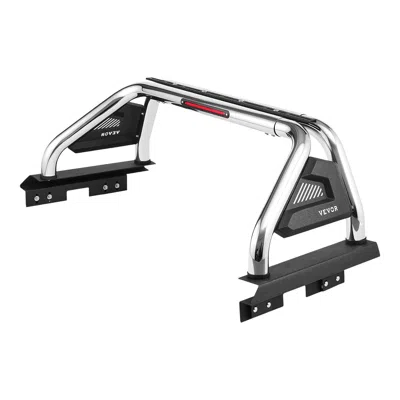 Vvor Truck Bed Roll Bar, Universal Adjustable Sport Bar Chase Rack Compatible With Full-size & Mid-size P In Silver
