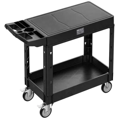 Vvor Utility Cart, 550 Lbs Load Capacity, 31.3 X 17.7-inch Service Cart, Two-shelf Heavy Duty Plastic Uti
